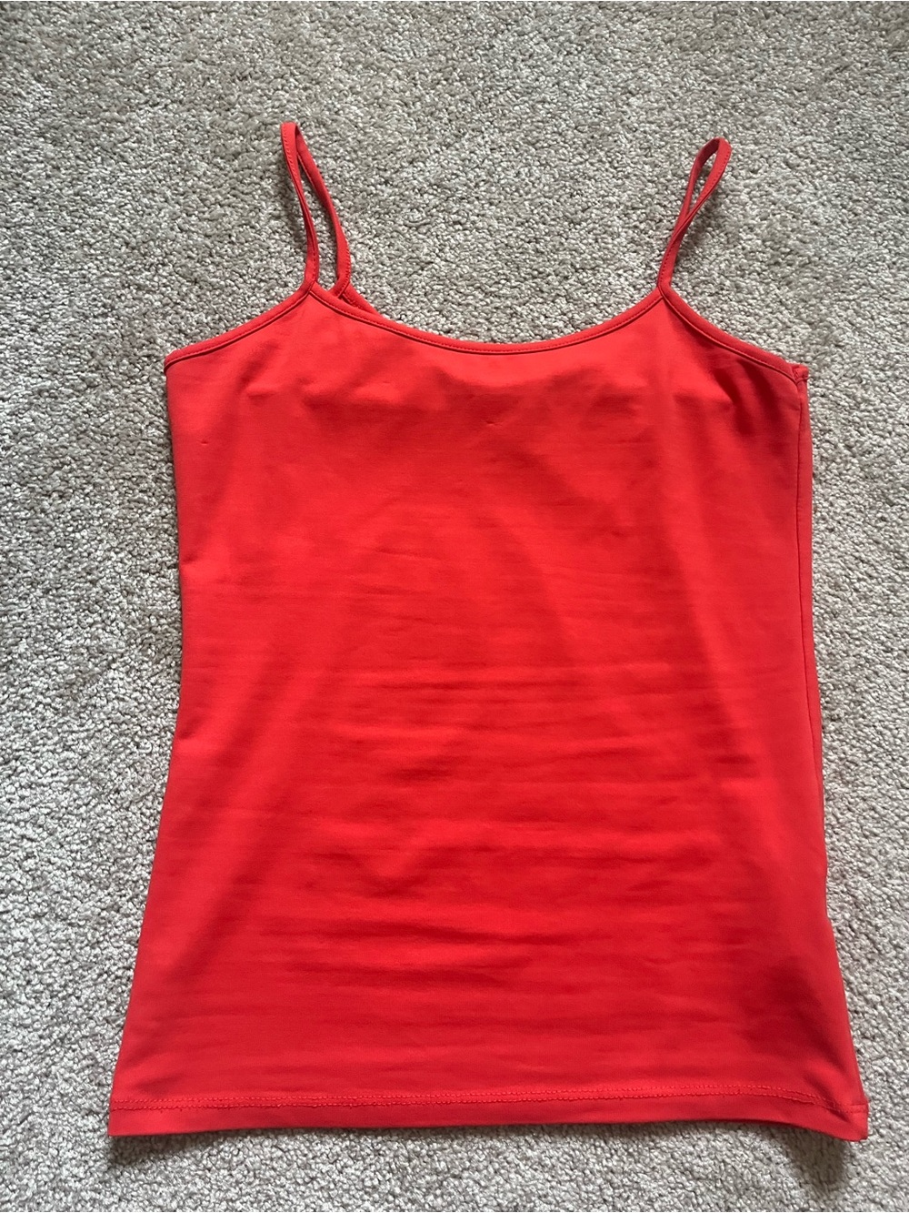 Zara Red Slim Spaghetti-Strap Cami